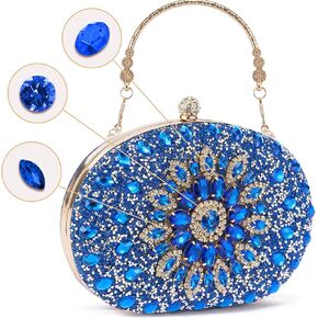 Rhinestone Clutch Purses For Women Evening Sparkly Clutch Crystal Diamond Bag For Party Weddings Formal Prom