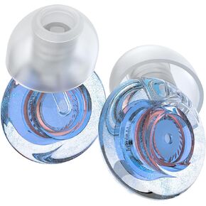 Ear Plugs for Concerts, 2 Pack High Fidelity Ear Plugs, Reusable Silicone Earplugs for Concert, Rave, Work, Musicians, 5 Pair Ear Tips in S/M/L, 18-25 dB Concert Ear Plugs for Noise Cancelling(Blue)
