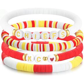 imani Gift for Football Fans K&C beads Bracelet Kansas City Inspired jewelry Bracelet set