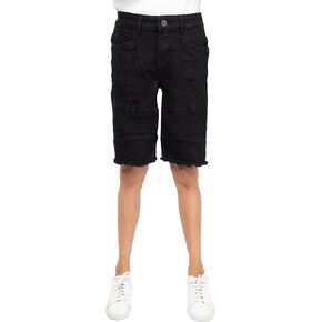 شورت X RAY للأولاد، شورت جينز مطاطي للأولاد والبنات الصغار، شورت جينز موتو بايكر وأزياء ممزقة للأولاد in Kuwait