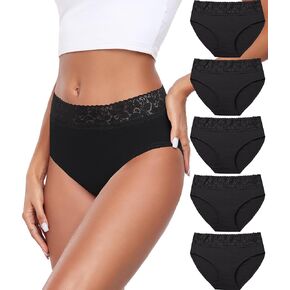 Altheanray Womens Underwear Cotton Briefs Lace Bikini Panties for Women Breathable Hipster Comfort Stretch