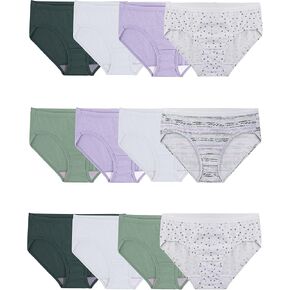 Fruit of the Loom Women's Eversoft Cotton Hipster Underwear, Tag Free & Breathable, Available in Plus Size