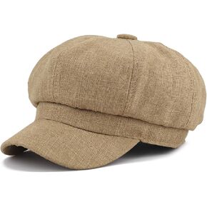 Gisdanchz Newsboy Cap Women Baker Boy Hat Womens Cabbie Paperboy Hat Women Painters Hat Cabby Newsboy Cap for Women Fashion Ladies Hats Visor Beret Khaki.
