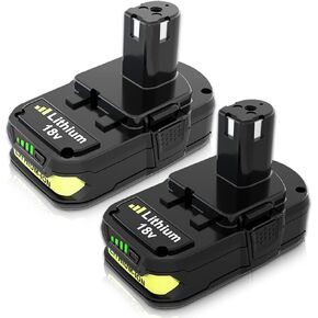 3000mAh 18V P102 P108 Li-ion Replacement Battery for Ryobi 18 Volt Battery Lithium-ion Plus Battery Max P102 P108 P103 P105 P107 P109 P104 Compatible with Ryobi 18Volt Power Cordless Tools (2 PACK)