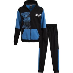 Boys' Sweatsuit Set - 2-Piece Active Fleece Hoodie Sweatshirt and Joggers Sweatpants for Boys (Sizes: 4-14)