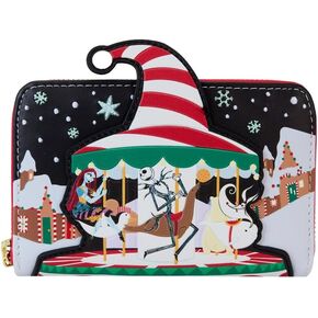 Loungefly The Nightmare Before Christmas Candy Cane Carousel Zip Around Wallet