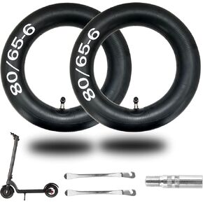 80/65-6 Inner Tube Compatible with 255x80 10x3.0 10 Inch Scooter Tire [2 Pack | Thickened Butyl Tire | 90° Valve]
