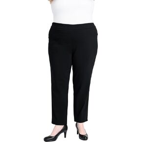 Briggs New York Women's Plus Size Super Stretch Millennium Slimming Pull-on Ankle Pant