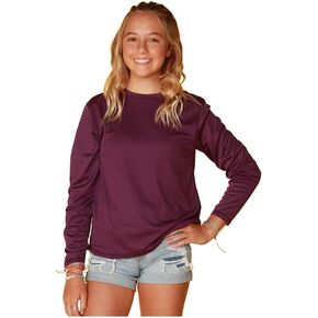 INGEAR Girls Long Sleeve Rash Guard Swim Shirt Outdoor Sports Shirt Lightweight Athletic Tee Protective