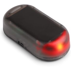 إنذار وهمي للسيارة يعمل بالطاقة الشمسية، نظام إنذار للسيارة، يحاكي إنذار السيارة بالطاقة الشمسية، ضوء LED، نظام أمان مقلد، تحذير من السرقة، مصباح وامض، أحمر in Kuwait