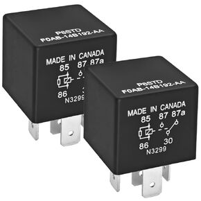 P6SDT FOAB-14B192-AA Automotive Relay (Pack of 2) – 40A 12VDC 5-Pin, OEM Replacement F0AB-14B192-AA Electrical System Relay for Ford