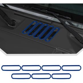 JeCar Orange Exterior Hood Vent Cover Panel Vent Trim Fit for 2007-2018 Jeep Wrangler JK JKU 2/4-Door Accessories