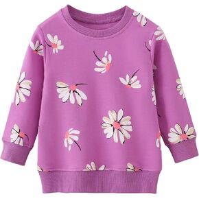 AMIYAN Toddler Boys Sweatshirts Cotton Long Sleeve Pullover Girls Crewneck Hoodies Tops Cartoon Sport Shirts for Kids 2-6Y