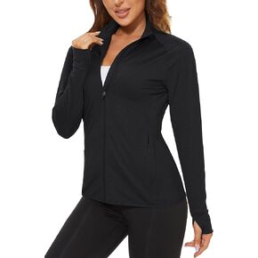 TACVASEN Women's Athletic Jackets Lightweight UV Protection Shirts Full Zip Workout Jacket UPF 50+ Long Sleeve Sun Shirt in Saudi Arabia