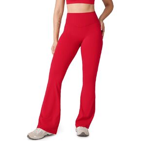 Hugcurve No Front Seam High Waisted Flare Leggings for Women Bootcut Yoga Pants Buttery Soft Lounge Workout - 31''