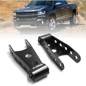 Nakuuly 2" Rear Drop Lowering Shackle Suspension Kit 6400 Compatible with Chevy Silverado GMC Sierra 1500 C1500 K1500 Dodge Ram Replaces # 6400 410520
