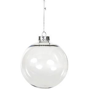 Crafter's Square Large 5-in. Round Clear Plastic DIY Christmas Ornaments