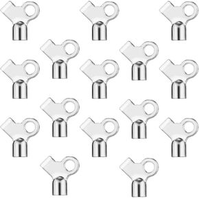 15pcs Radiator Bleeding Air Valve Keys, Radiator Bleed Keys Brass Exhaust Keys for Bleeding Old Home Radiator Gas Valve Key for Efficient Air Release Accessory