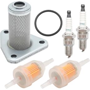 26591G01 Oil Filter Fuel Filter Spark Plug O-Ring Kit, Replacement for EZGO TXT Medalist 4 Cycle 295cc 350cc Golf Cart 1991-2008, Replaces 72084-G01