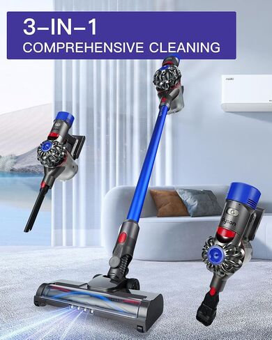 Vacuum Attachments for Dy.Son V15 V11 V10 V8 V7 Cordless Stick Cleaners, Hardwood Floor Attachments with 2 Replacement Parts - Soft Roller Brush Head with 4 LED Light & Flexible Big Rollers in Saudi Arabia
