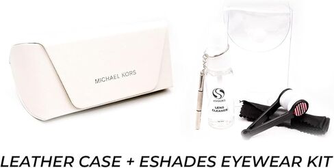 Michael Kors Small White Eyeglass Case + Bundle with eSHADES Luxury Eyewear Kit in Saudi Arabia