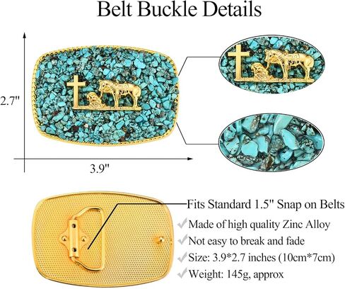 Vintage Turquoise Belt Buckle Women Men Western Cowgirl Cowboy Rodeo Bull Horse Cross Belt Buckles for Women in Saudi Arabia