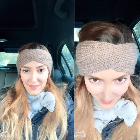DRESHOW Winter Knit Chunky Headbands for Women Crochet Turban Knitted Ear Warmer Head Wrap Winter Accessories 4 Pack in Kuwait