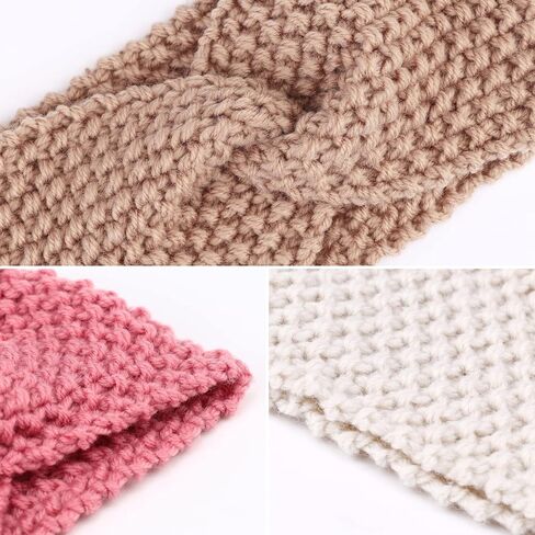 DRESHOW Winter Knit Chunky Headbands for Women Crochet Turban Knitted Ear Warmer Head Wrap Winter Accessories 4 Pack in Kuwait