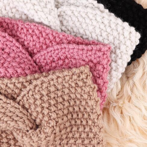 DRESHOW Winter Knit Chunky Headbands for Women Crochet Turban Knitted Ear Warmer Head Wrap Winter Accessories 4 Pack in Kuwait