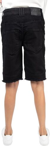 شورت X RAY للأولاد، شورت جينز مطاطي للأولاد والبنات الصغار، شورت جينز موتو بايكر وأزياء ممزقة للأولاد in Kuwait