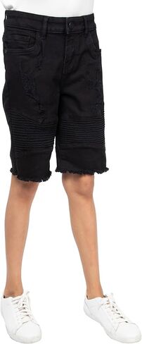 شورت X RAY للأولاد، شورت جينز مطاطي للأولاد والبنات الصغار، شورت جينز موتو بايكر وأزياء ممزقة للأولاد in Kuwait