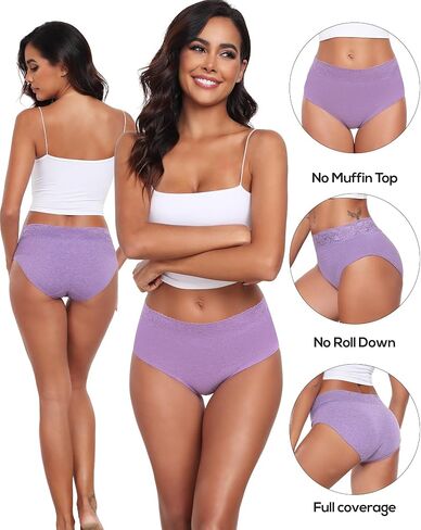Altheanray Womens Underwear Cotton Briefs Lace Bikini Panties for Women Breathable Hipster Comfort Stretch in Saudi Arabia