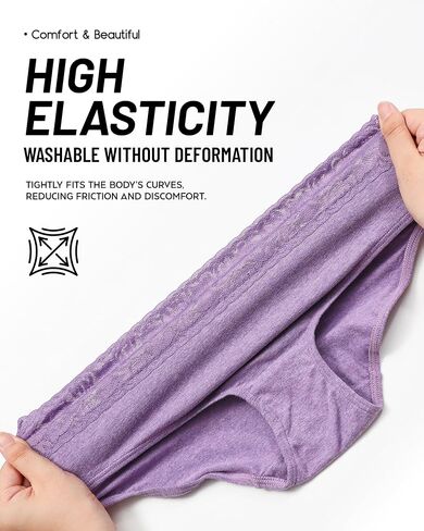 Altheanray Womens Underwear Cotton Briefs Lace Bikini Panties for Women Breathable Hipster Comfort Stretch in Saudi Arabia