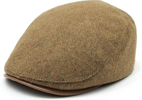 Men's Premium Wool Blend Flat Cap Ivy Gatsby Newsboy Hat Driving Cap in Saudi Arabia