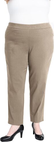 Briggs New York Women's Plus Size Super Stretch Millennium Slimming Pull-on Ankle Pant in Kuwait