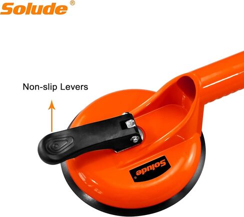 SOLUDE 2 Pack Glass Suction Cups,Aluminium Heavy Duty Vacuum Handle Glass Holder for Lifting Large Glass/Window/Tiles/Mirror/Granite/Floor Gap Fixer/Windshield Removal & Install Tool in Kuwait
