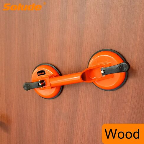 SOLUDE 2 Pack Glass Suction Cups,Aluminium Heavy Duty Vacuum Handle Glass Holder for Lifting Large Glass/Window/Tiles/Mirror/Granite/Floor Gap Fixer/Windshield Removal & Install Tool in Saudi Arabia