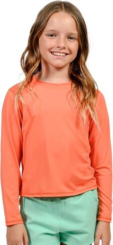 INGEAR Girls Long Sleeve Rash Guard Swim Shirt Outdoor Sports Shirt Lightweight Athletic Tee Protective in Kuwait
