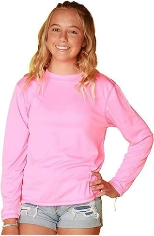 INGEAR Girls Long Sleeve Rash Guard Swim Shirt Outdoor Sports Shirt Lightweight Athletic Tee Protective in Kuwait