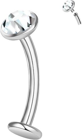 14G Titanium Floating Belly Button Ring Internally Threaded Navel Ring Lightweight Body Piercing Jewelry Hypoallergenic Barbell Ring in Saudi Arabia