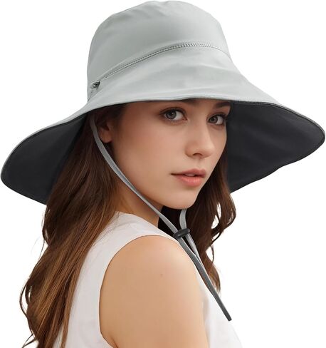 قبعات Sukeen ذات حافة واسعة للنساء والرجال، قبعات صيد مزدوجة الجوانب بعامل حماية من الأشعة فوق البنفسجية 50+ قبعة دلو تبريد للتنزه على الشاطئ في الهواء الطلق in Kuwait
