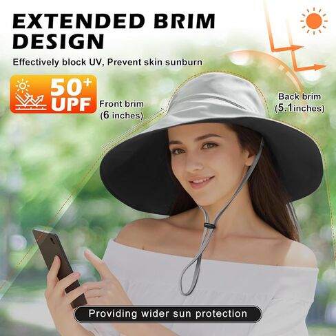 قبعات Sukeen ذات حافة واسعة للنساء والرجال، قبعات صيد مزدوجة الجوانب بعامل حماية من الأشعة فوق البنفسجية 50+ قبعة دلو تبريد للتنزه على الشاطئ في الهواء الطلق in Kuwait