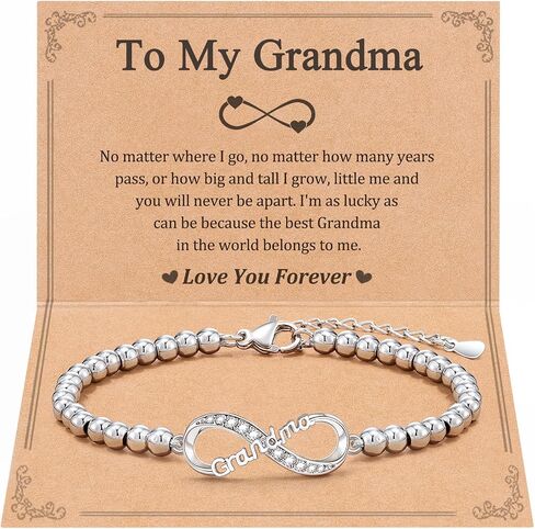 Tarsus Infinity Love Heart Bracelets Gifts for Sister/Bestie/Daughter/Grandma/Nana/Granny/Nanny/Auntie, Birthday Christmas Valentines Day Gifts for Women Best Friend Girls in Saudi Arabia