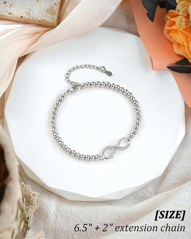 Tarsus Infinity Love Heart Bracelets Gifts for Sister/Bestie/Daughter/Grandma/Nana/Granny/Nanny/Auntie, Birthday Christmas Valentines Day Gifts for Women Best Friend Girls in Saudi Arabia