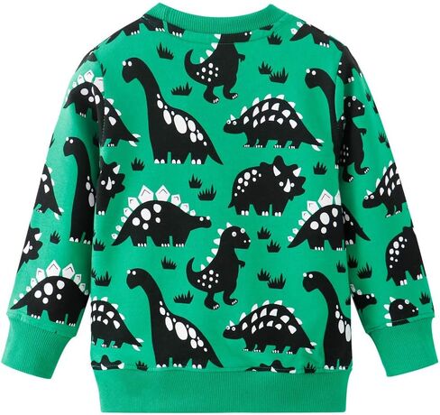 AMIYAN Toddler Boys Sweatshirts Cotton Long Sleeve Pullover Girls Crewneck Tops Cartoon Sport Shirts for Kids 2-6Y in Saudi Arabia