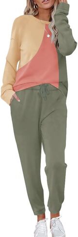 ETCYY NEW Lounge Sets for Women Two Piece Outfits Sweatsuits Sets Long Pant Loungewear Workout Athletic Tracksuits in Saudi Arabia