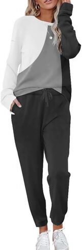 ETCYY NEW Lounge Sets for Women Two Piece Outfits Sweatsuits Sets Long Pant Loungewear Workout Athletic Tracksuits in Saudi Arabia