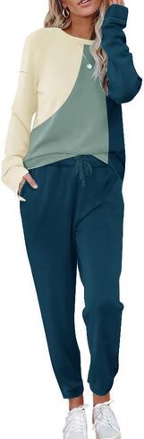 ETCYY NEW Lounge Sets for Women Two Piece Outfits Sweatsuits Sets Long Pant Loungewear Workout Athletic Tracksuits in Saudi Arabia