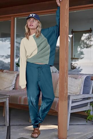 ETCYY NEW Lounge Sets for Women Two Piece Outfits Sweatsuits Sets Long Pant Loungewear Workout Athletic Tracksuits in Saudi Arabia