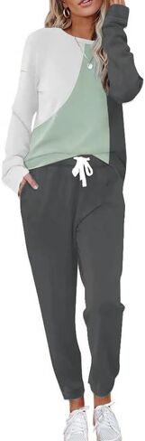 ETCYY NEW Lounge Sets for Women Two Piece Outfits Sweatsuits Sets Long Pant Loungewear Workout Athletic Tracksuits in Saudi Arabia